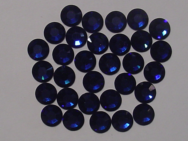 1 Gross 12ss DARK INDIGO HOTFIX European Rhinestones